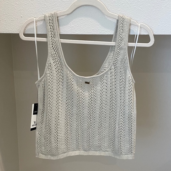 NWT Rip Curl Cream / Tan Crochet *SET* Top + Pant (Size S) - Picture 5 of 9